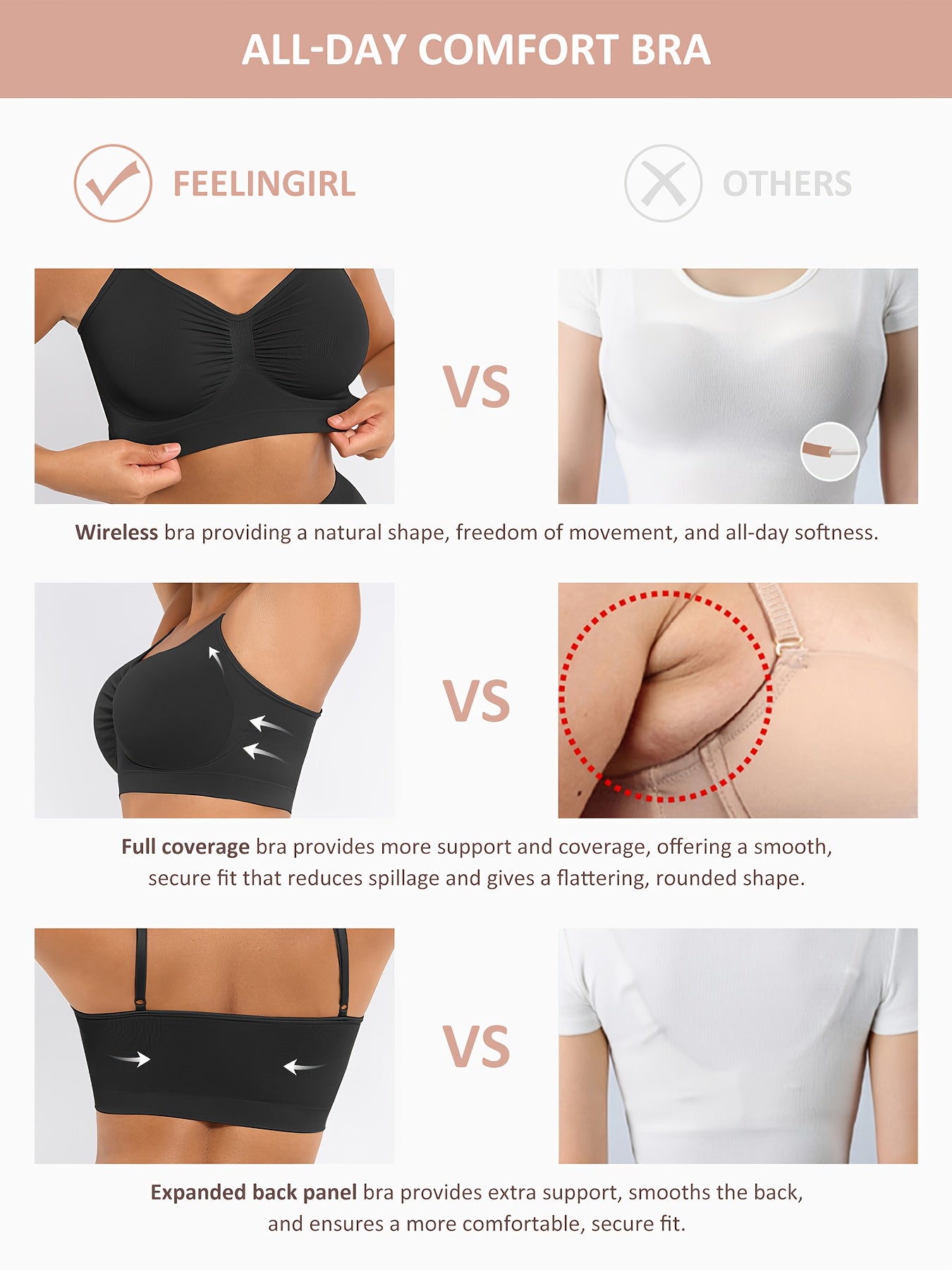 Comfortable Seamless Underwear Sports Bras For Women - Soft Padded With Adjustable Straps And Hook, No Underwire, Breathable And Sweat-Wicking, Ideal For Yoga, Running