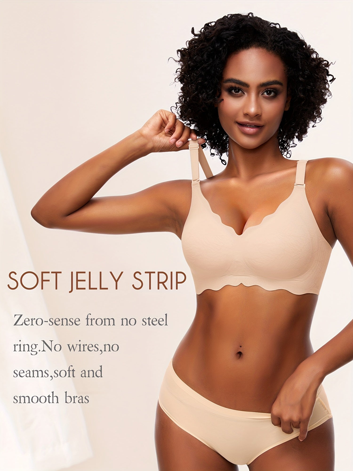 WERENA Women'S Wireless Seamless Bra with Removable Pads - Comfortable Everyday Underwear, No Underwire, Solid Color Design, Comfortable Undergarment, Minimalist Lingerie, No Underwire Bra