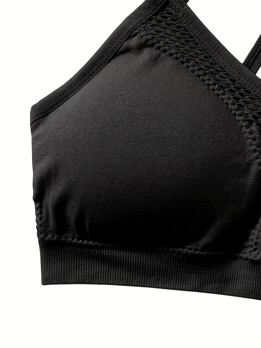 4pcs Women'S Seamless Sports Bras with Removable Pads - Breathable, Wire-Free Mesh Yoga & Running Tops, Solid Colors, ZIMI COLLECTION