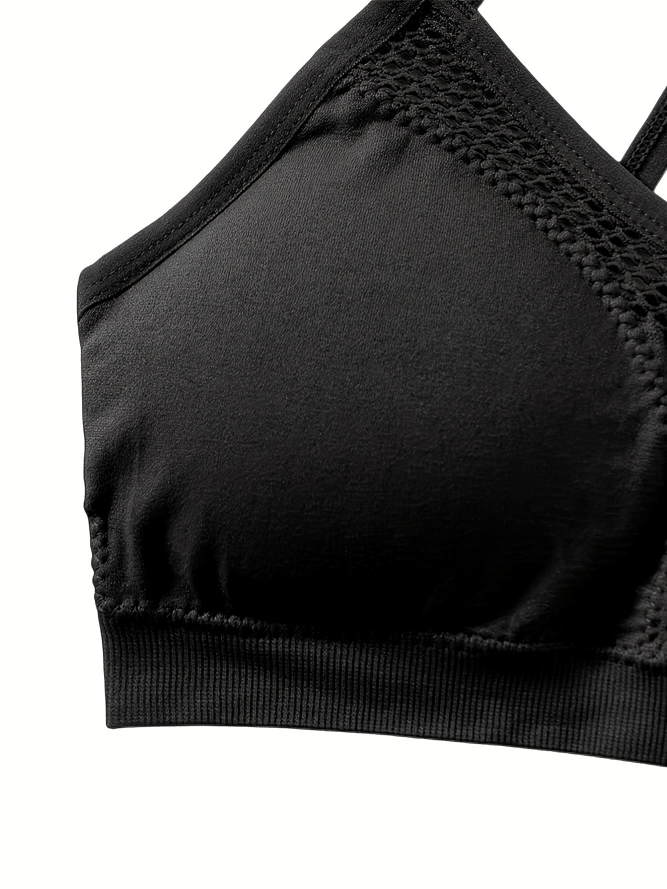 4pcs Women'S Seamless Sports Bras with Removable Pads - Breathable, Wire-Free Mesh Yoga & Running Tops, Solid Colors, ZIMI COLLECTION
