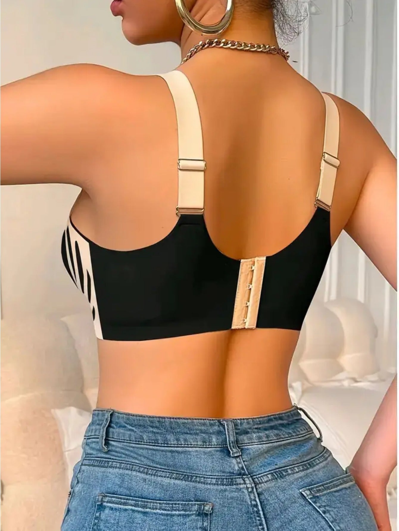 6pcs Seamless Push Up Bralettes for Women - Wire-Free Medium Support, Non-Slip Soft Fabric, Solid & Color Block Design, Comfortable Daily Wear for Casual Outfits
