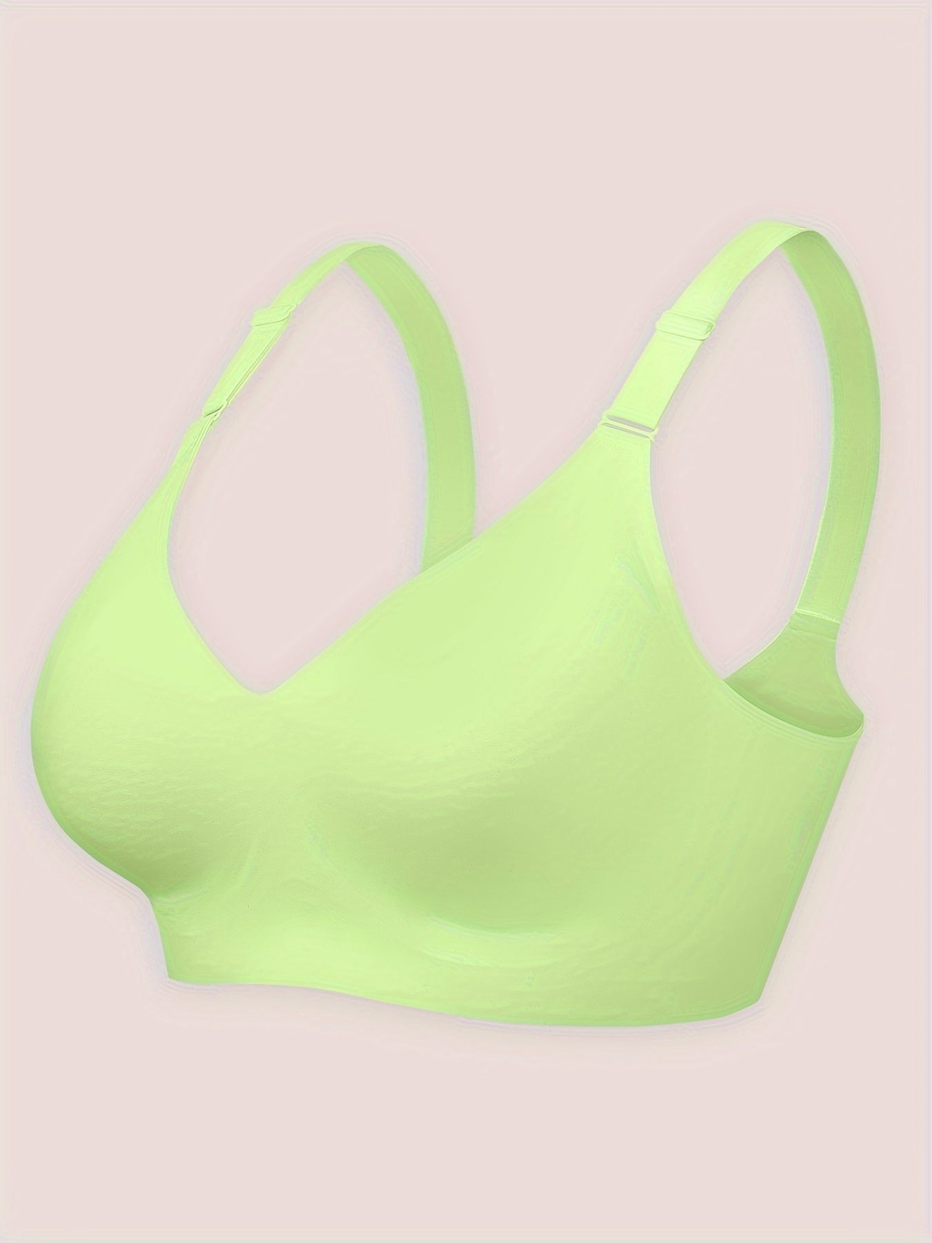 [Full Coverage Seamless Comfort Bra] Solid Comfortable Seamless Full Coverage Bra, Soft Breathable Wireless Elegant Bra For Women