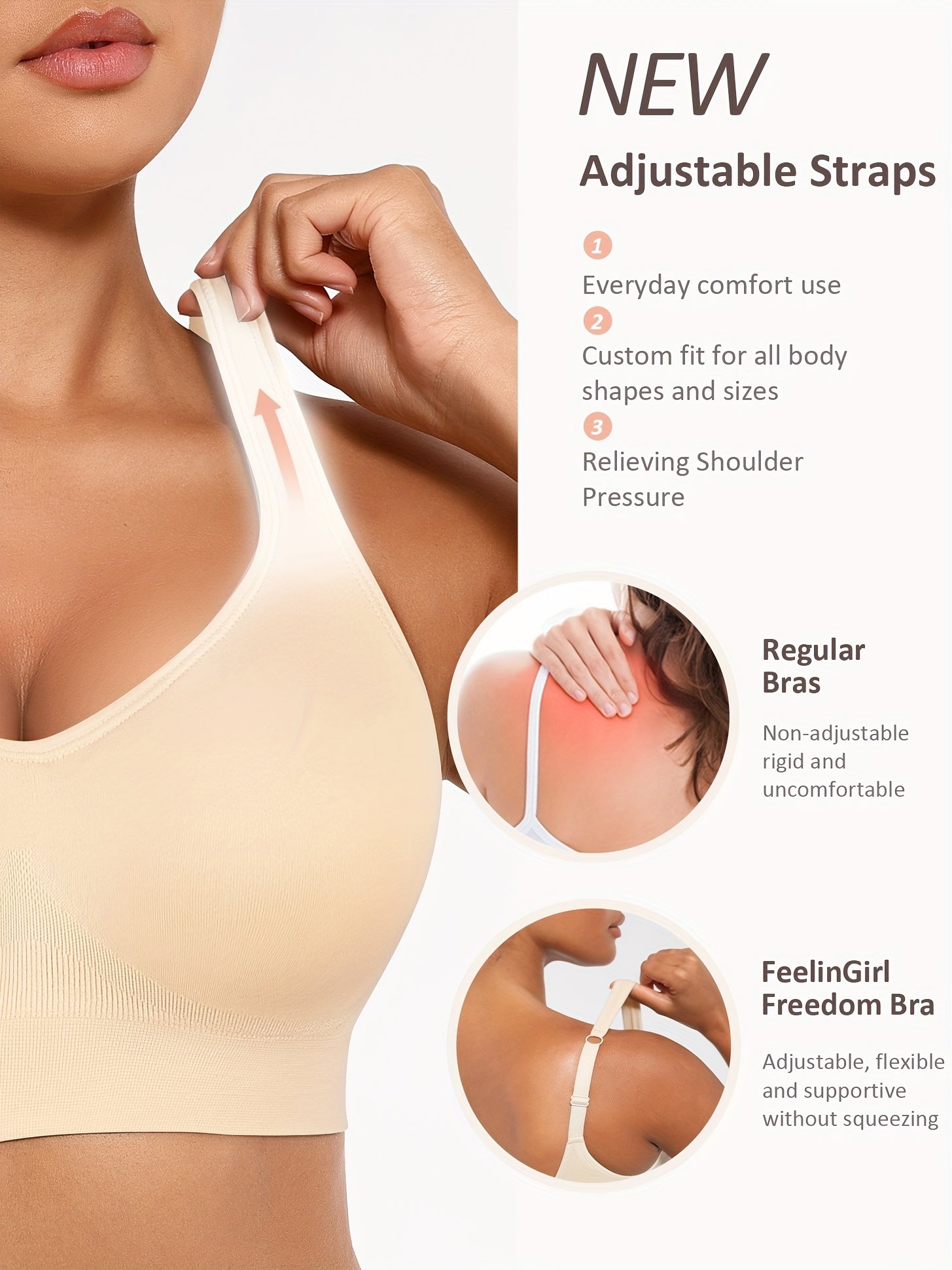 Seamless Bras Wireless Bralettes For Women, No Wire Unlined Comfort Buttery Soft For Sleep Everyday Bras