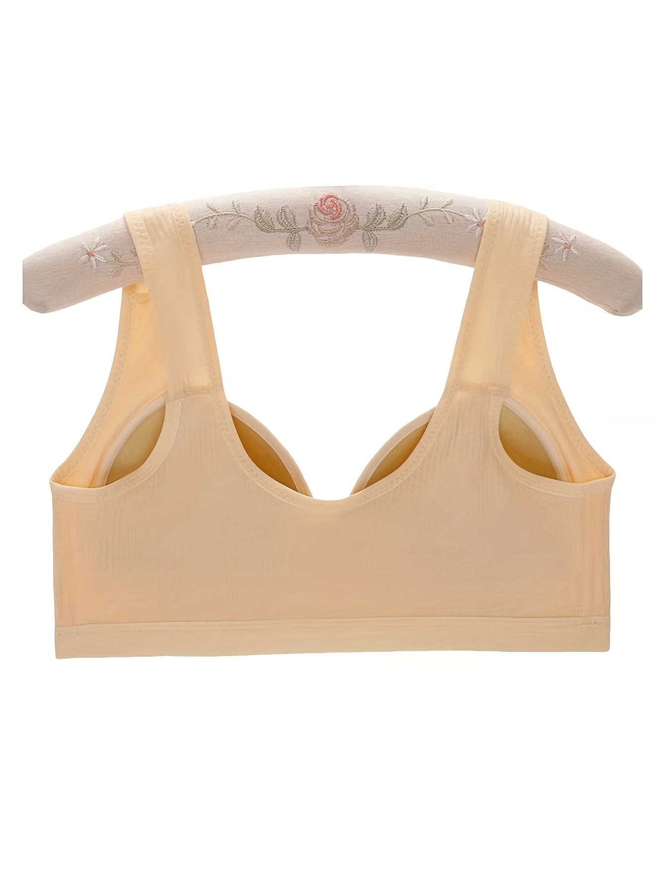 6pcs Front Closure Bras - Wire-Free Everyday & Gym Bras with Full Coverage, Non-Premature Release Front Clasp, Soft Everyday Bras in Pastel Pink/Black/Red/Purple/Beige/ - for Women's Everyday, Workouts, Travel - Bulk Discount, Workout Support Bras, Smooth