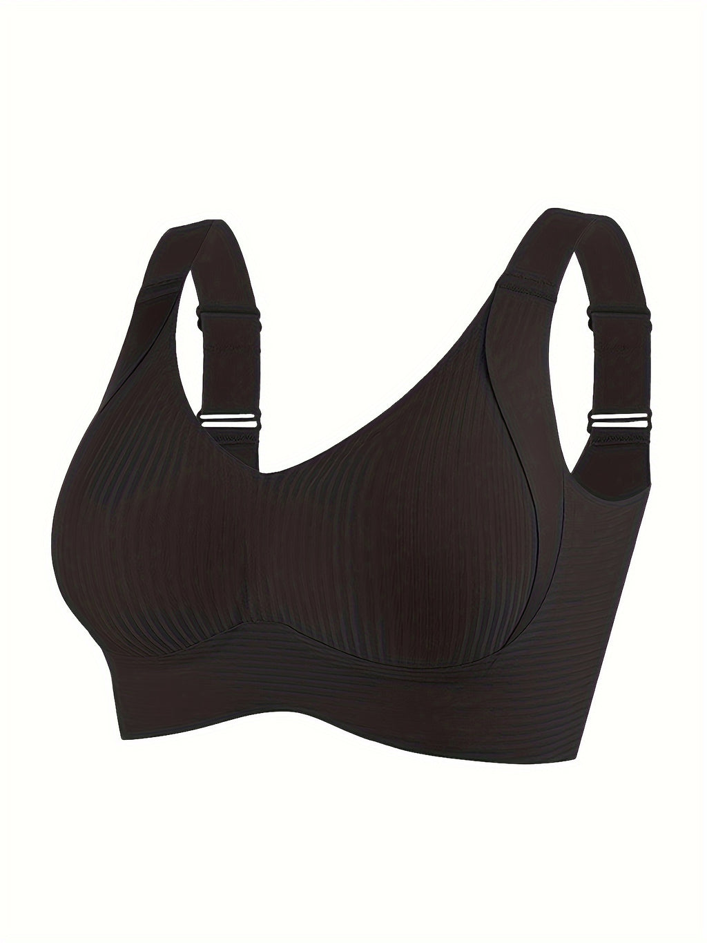 Women'S V-Neck Striped Bra Set of 8, Comfortable Wire-Free Bra, Support T-Shirt, Seamless Bra, Everyday Bra, Elegant Style