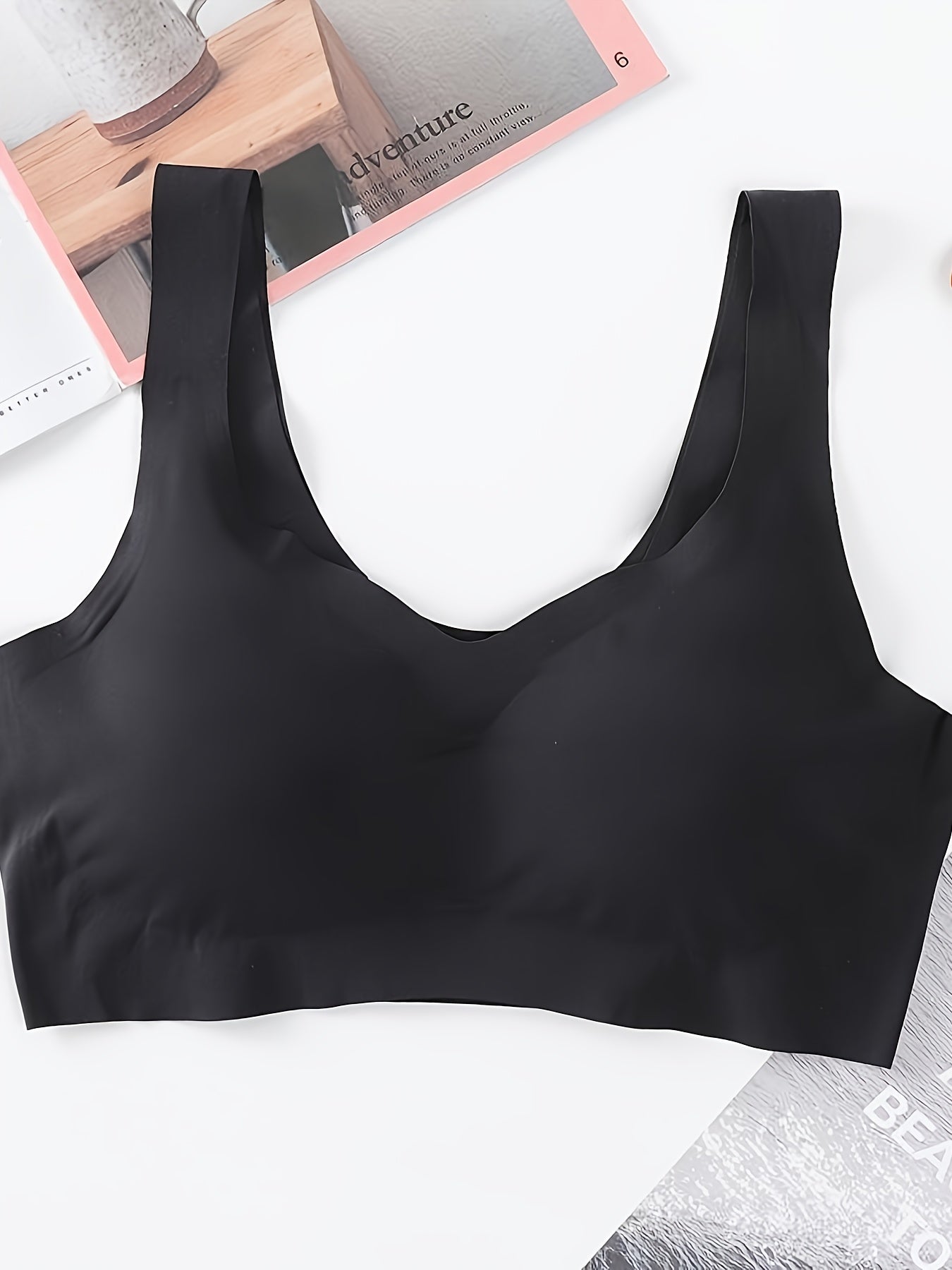 6-pack Large Size Seamless Underwear Without Steel Ring, Beautiful Back, Sports, Breathable, Anti-sagging, Sleeping Vest-style Gathered Women's Bra, Suitable for Leisure And Home Wear