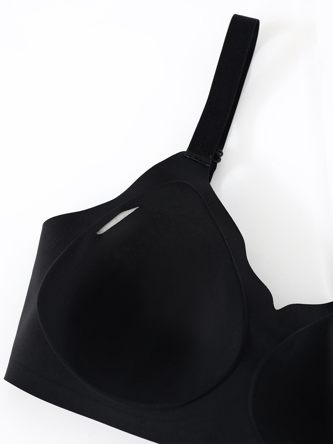 Women's Everyday Full Coverage Bra - Light Support Adjustable Strap No Underwire Smooth Finish Soft Comfort Fit - Classic Elegant Everyday Bra for Daily Wear, Office, Yoga & Layering - Solid Colors (Black, White, Beige, Light Blue) - Hand Washable