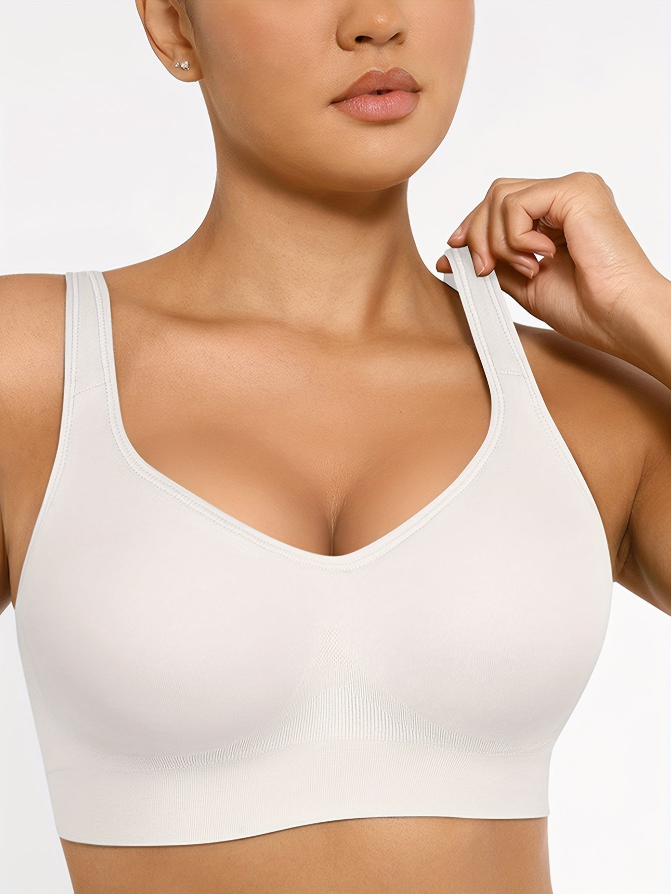 Seamless Bras Wireless Bralettes For Women, No Wire Unlined Comfort Buttery Soft For Sleep Everyday Bras