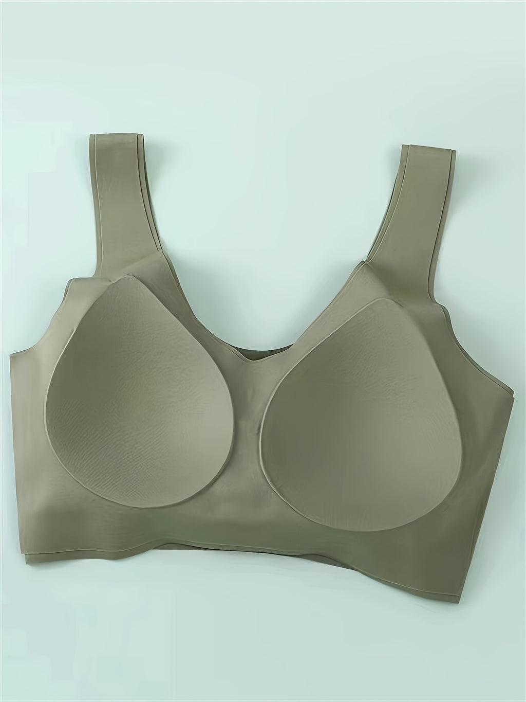[Seamless Wire-Free Bralettes] 4pcs Seamless Wire-Free Bralettes & Push-Up One-Piece Breast Wraps - Traceless Comfort, Cross-Back Design, Non-Removable Pads, 4 Colors (Beige/Pink/Light Green/Black) for Everyday & Clothing