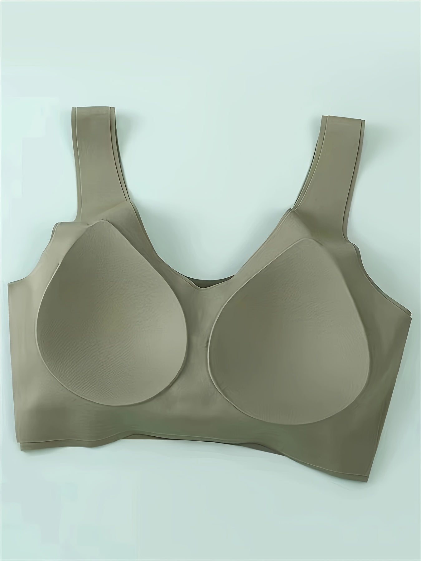[Seamless Wire-Free Bralettes] 4pcs Seamless Wire-Free Bralettes & Push-Up One-Piece Breast Wraps - Traceless Comfort, Cross-Back Design, Non-Removable Pads, 4 Colors (Beige/Pink/Light Green/Black) for Everyday & Clothing