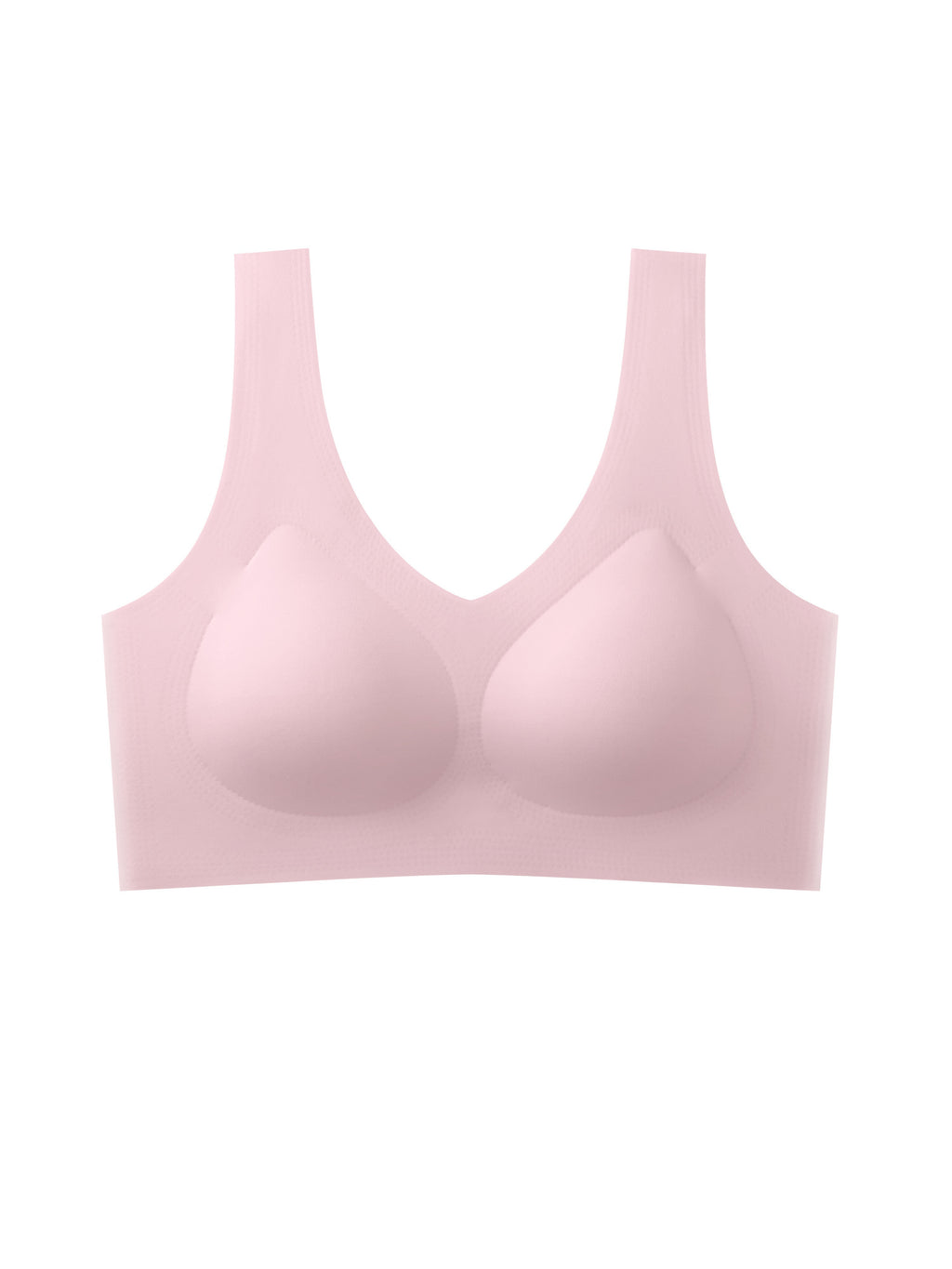 [Seamless Wire-Free Bralettes] 4pcs Seamless Wire-Free Bralettes & Push-Up One-Piece Breast Wraps - Traceless Comfort, Cross-Back Design, Non-Removable Pads, 4 Colors (Beige/Pink/Light Green/Black) for Everyday & Clothing